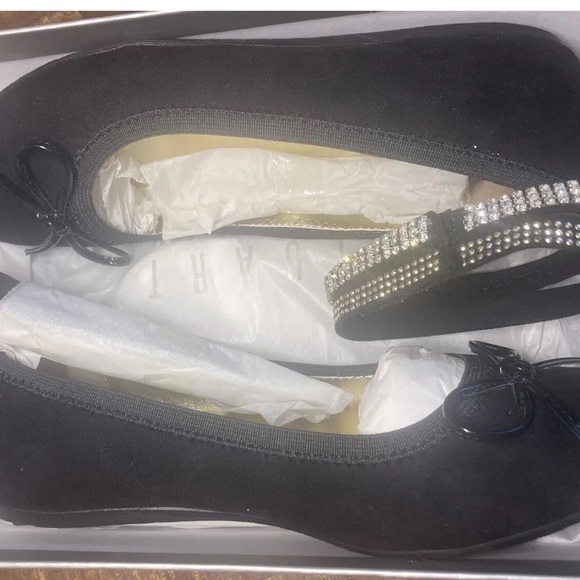 STUART Weitzman Girls Fannie Glow Rhinestone Designer Dress Flats Shoes, Size 2 - Picture 10 of 15